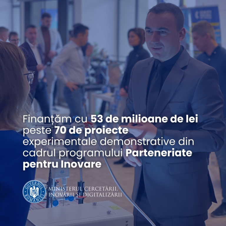 Finanțare la peste 70 de proiecte experimentale demonstrative din