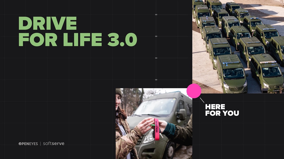 SoftServe donează 1,5 mil. dolari pentru a sprijini inițiativa “Drive for Life 3.0” și a susține Ucraina cu 100 de ambulanțe