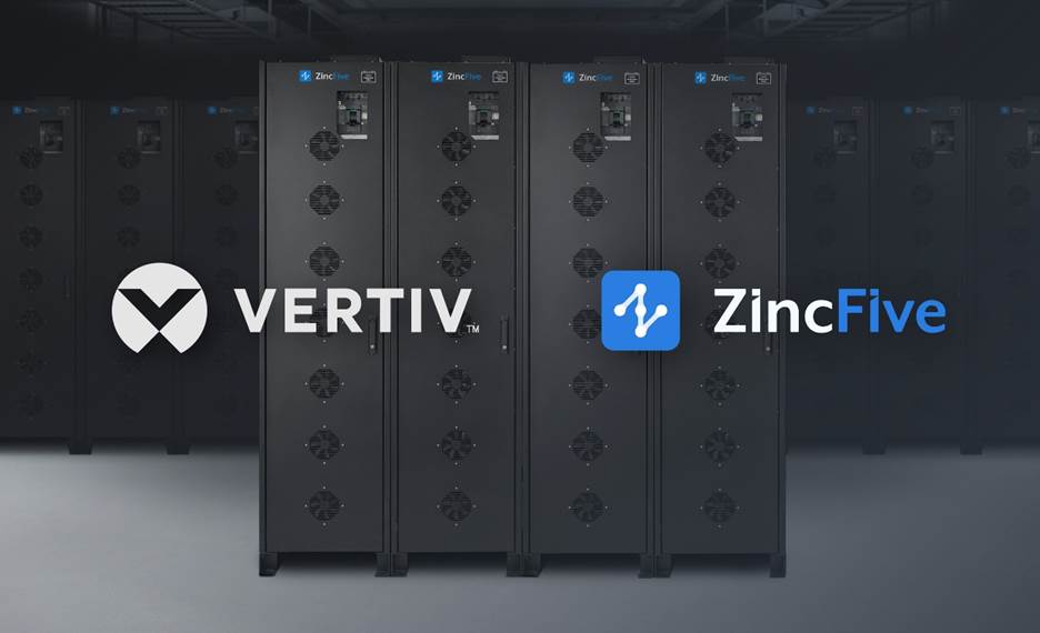Colaborarea Vertiv – ZincFive oferă stocare de energie cu baterii NiZn pentru UPS-urile din centrele de date din America de Nord și EMEA