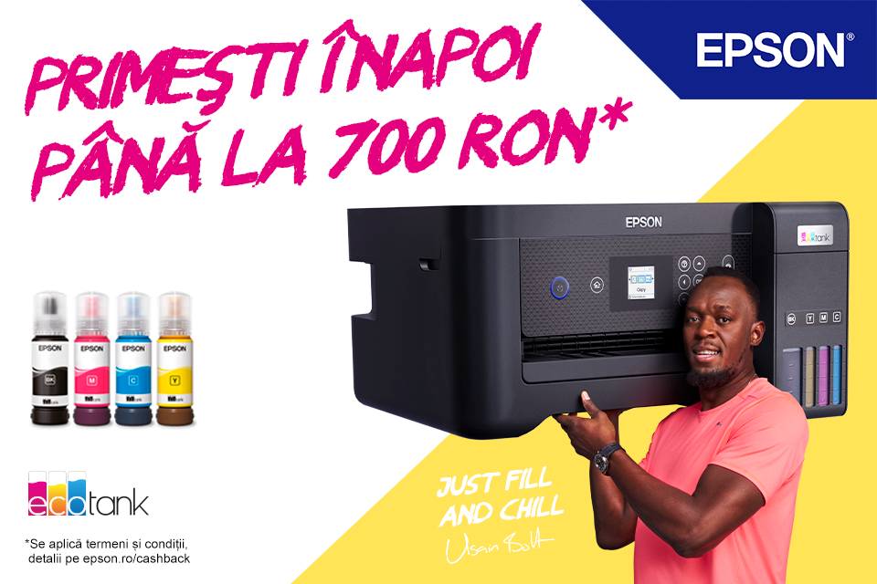 Campania cash-back de la Epson revine în perioada 1 August – 31 Octombrie 2024