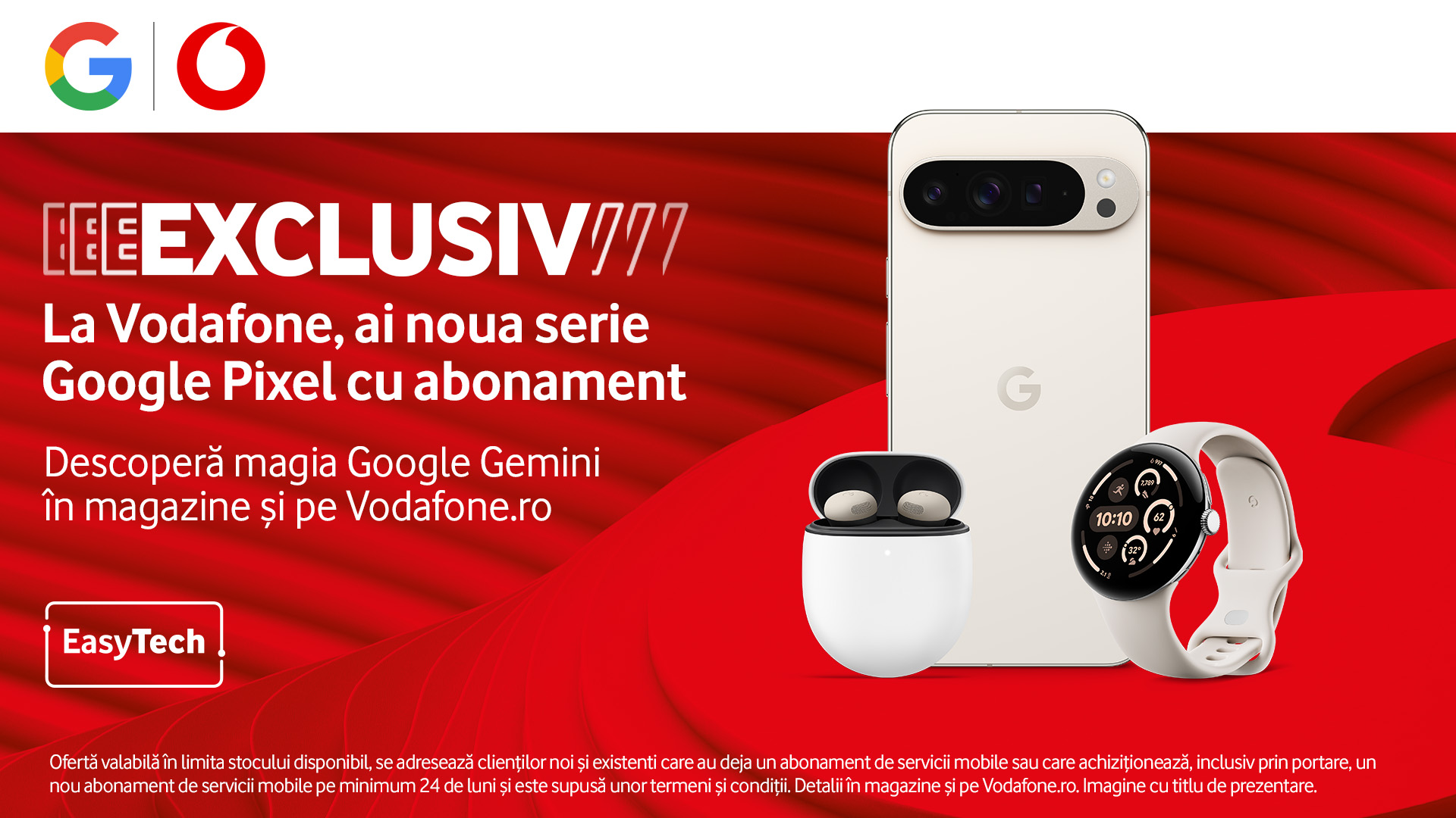 Google Pixel 9, exclusiv cu abonament în oferta EasyTech a Vodafone