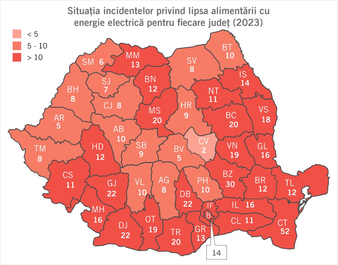 A map of romania with red and white text Description automatically generated