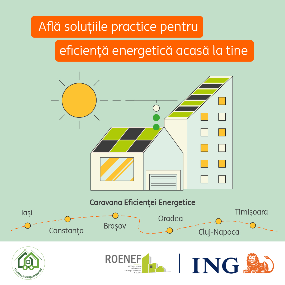 ROENEF, ING Bank Romania și autoritățile locale, lansează un proiect național dedicat promovării eficienței energetice în clădiri