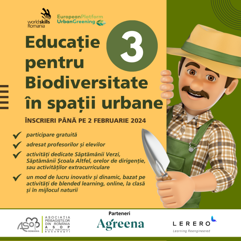 WorldSkills România: Peste 19.000 de elevi din toată țara învață anul acesta despre importanța biodiversității în mediul urban