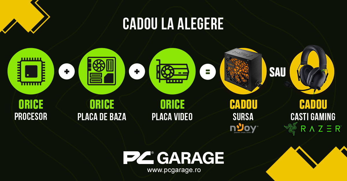 PC Garage te echipează gratuit cu o pereche de căști sau o sursă