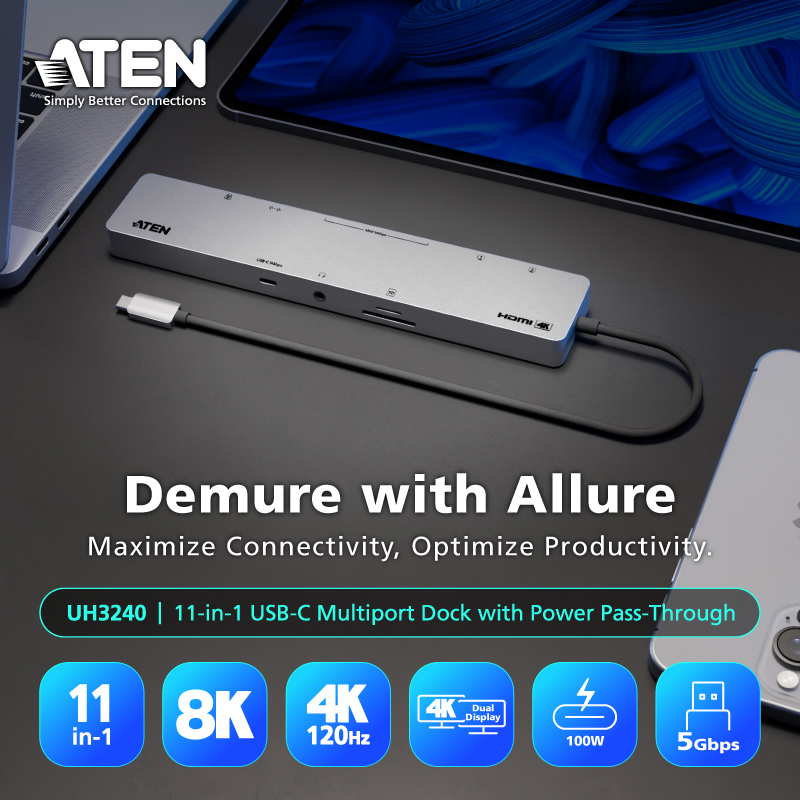 ATEN 11-in-1 USB-C Docking Station