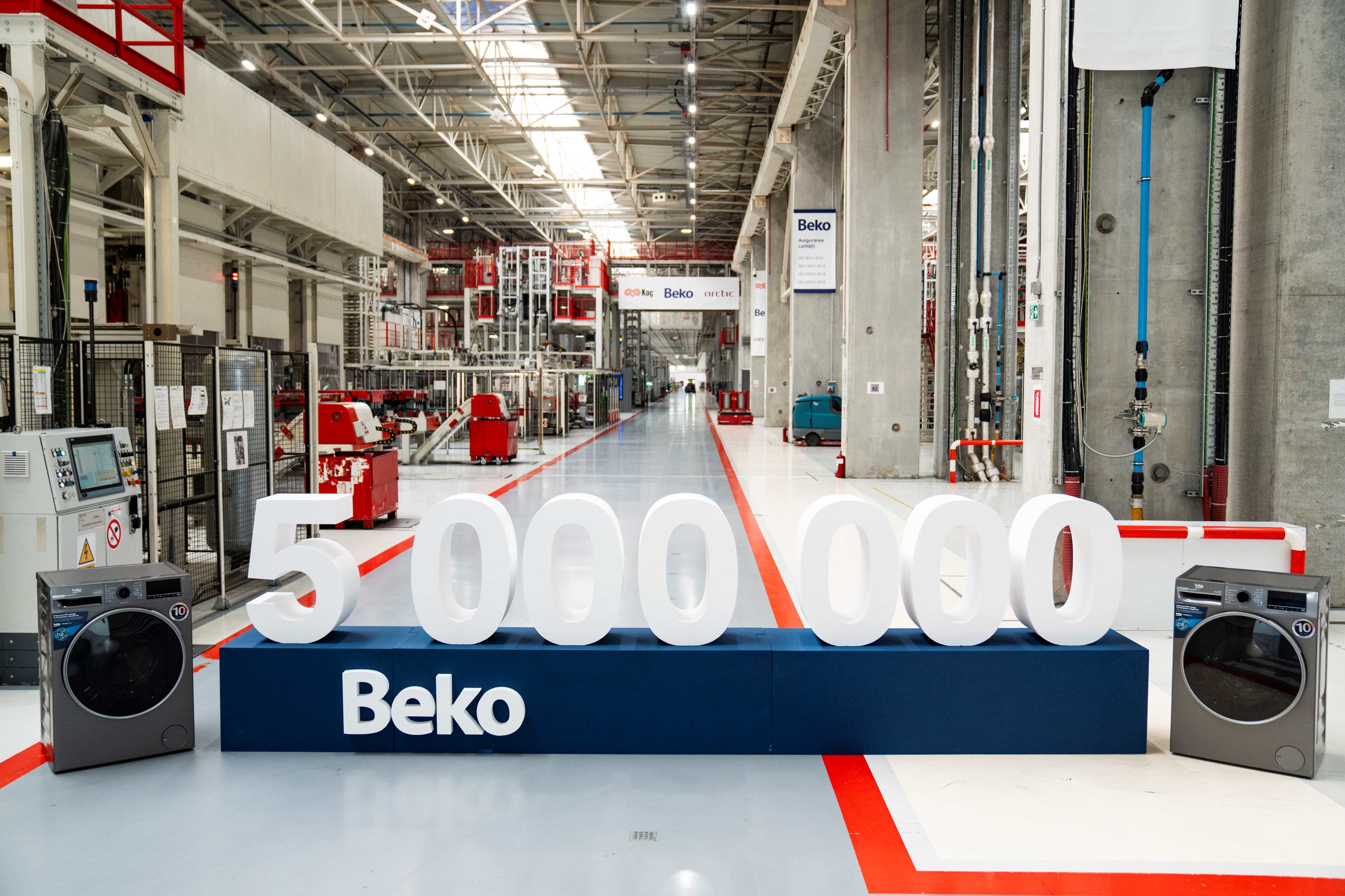 Beko România depășește pragul de 5 milioane de mașini de spălat rufe produse în fabrica Industry 4.0 din Ulmi